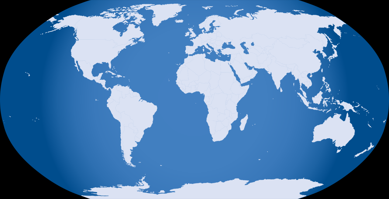 Clipart - Blue World Map Clipart - Blue World Map